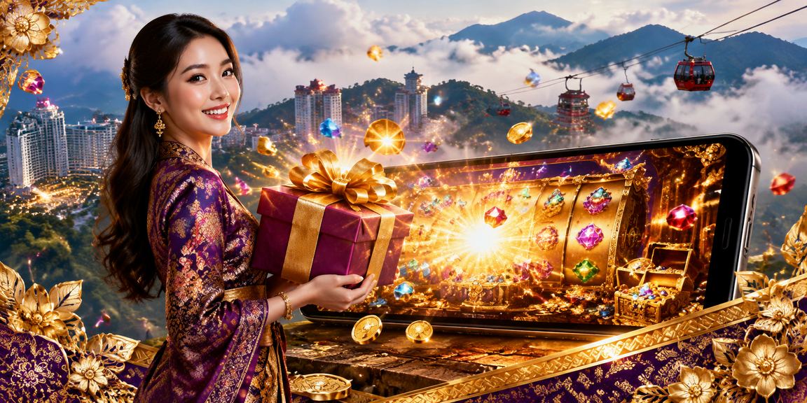Mesin slot dengan corak batik di Genting Highlands